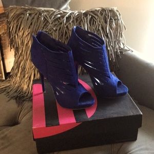 Royal blue booties